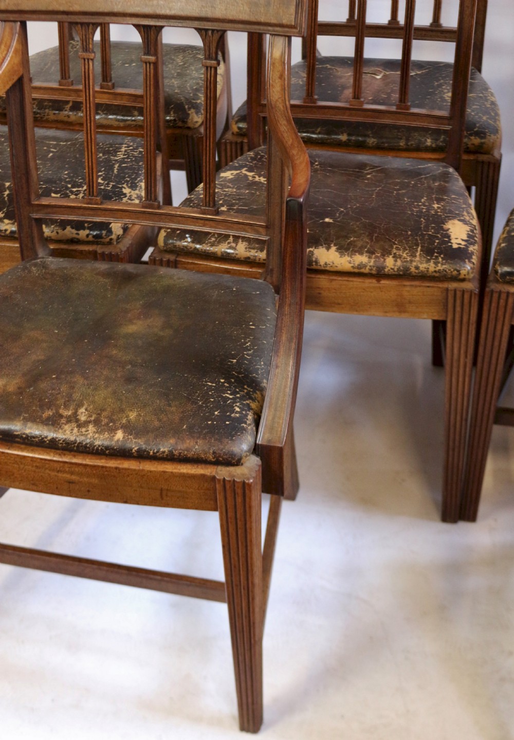 George 111 Mahogany Fine Set of 10 Dining Chairs including Pair of Armchairs View XI