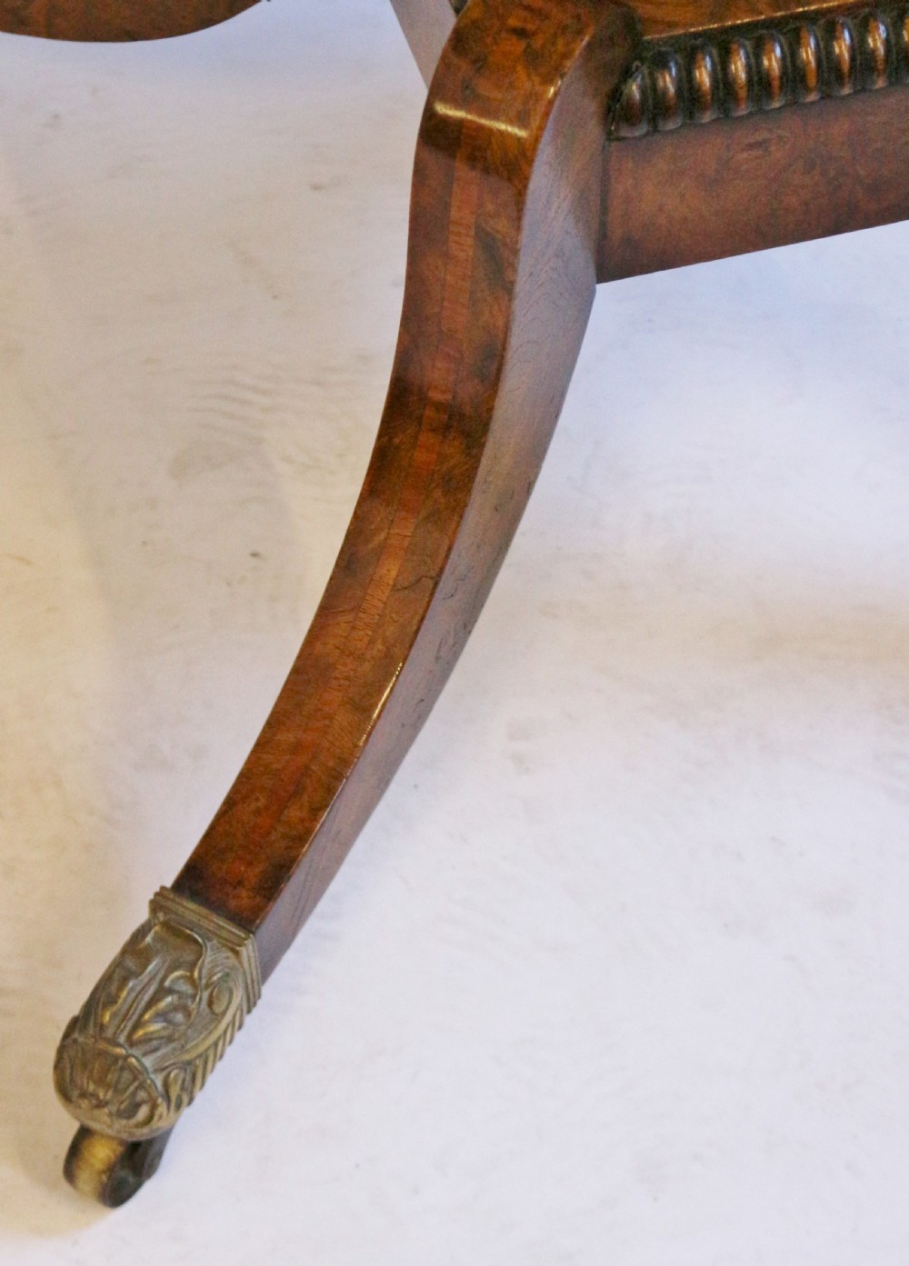 Fine Regency Pollard Oak Pedestal Card Table View XIII