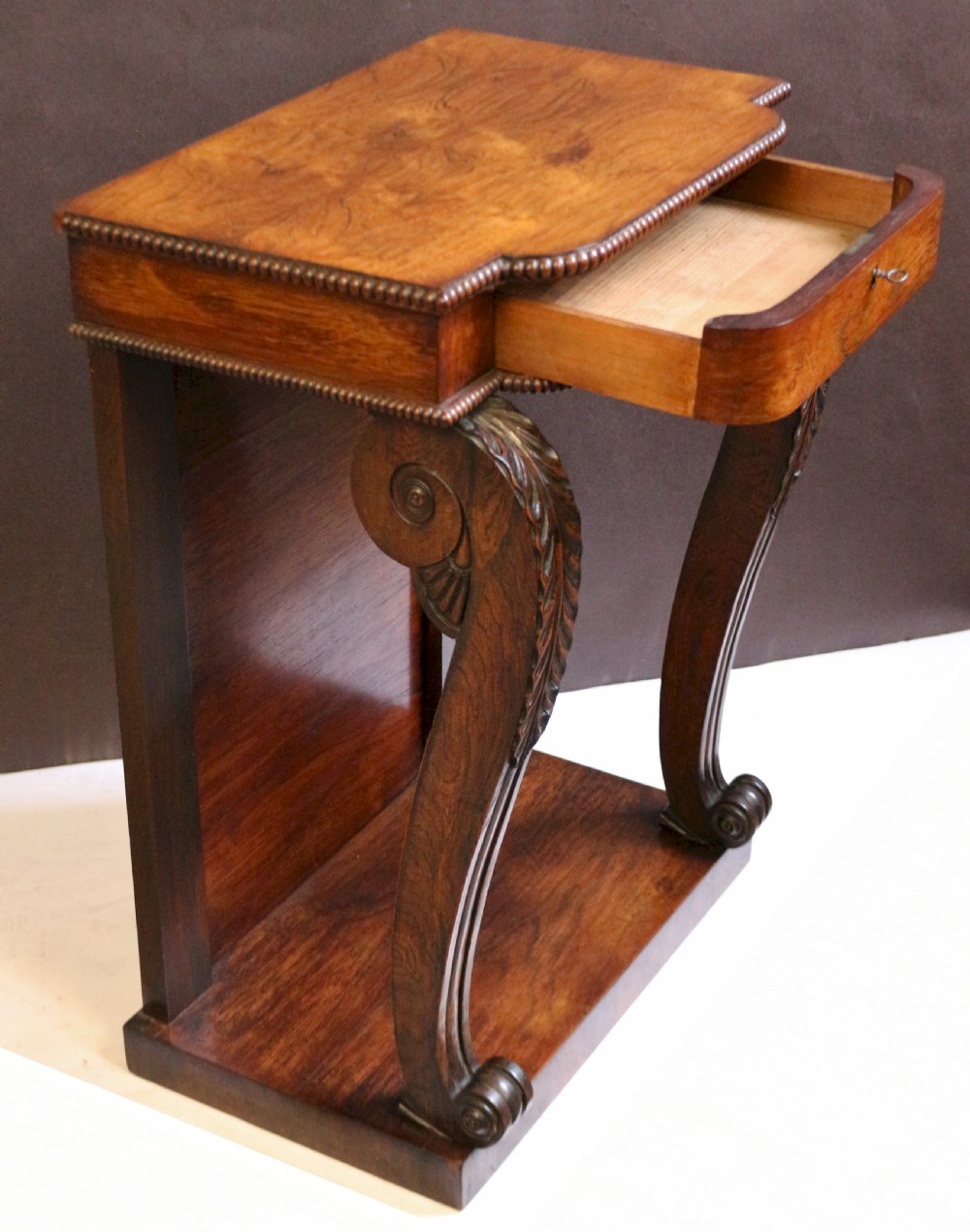 Regency Rosewood Small 1 Drawer Console Side Table View III