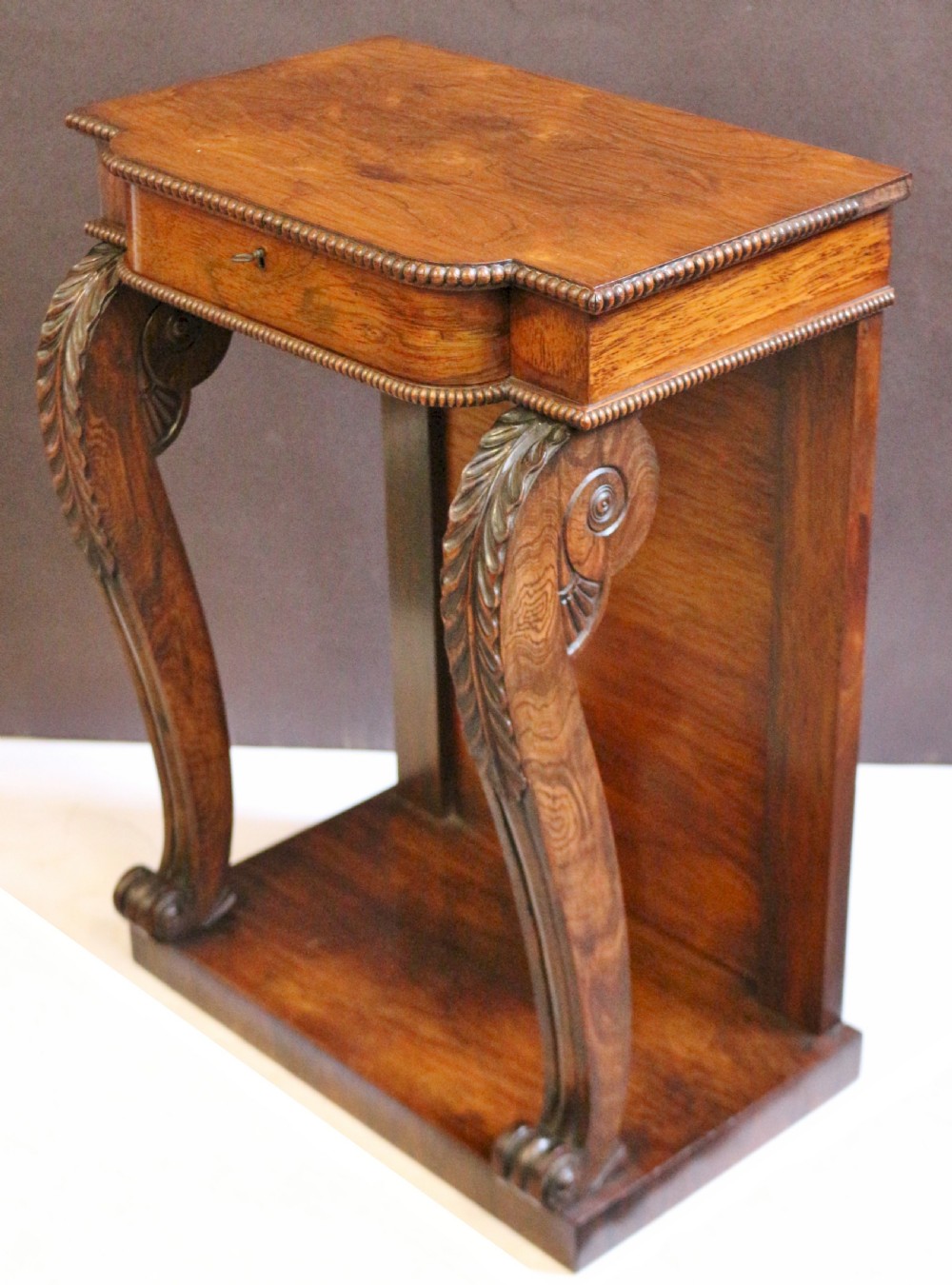 Regency Rosewood Small 1 Drawer Console Side Table View IV