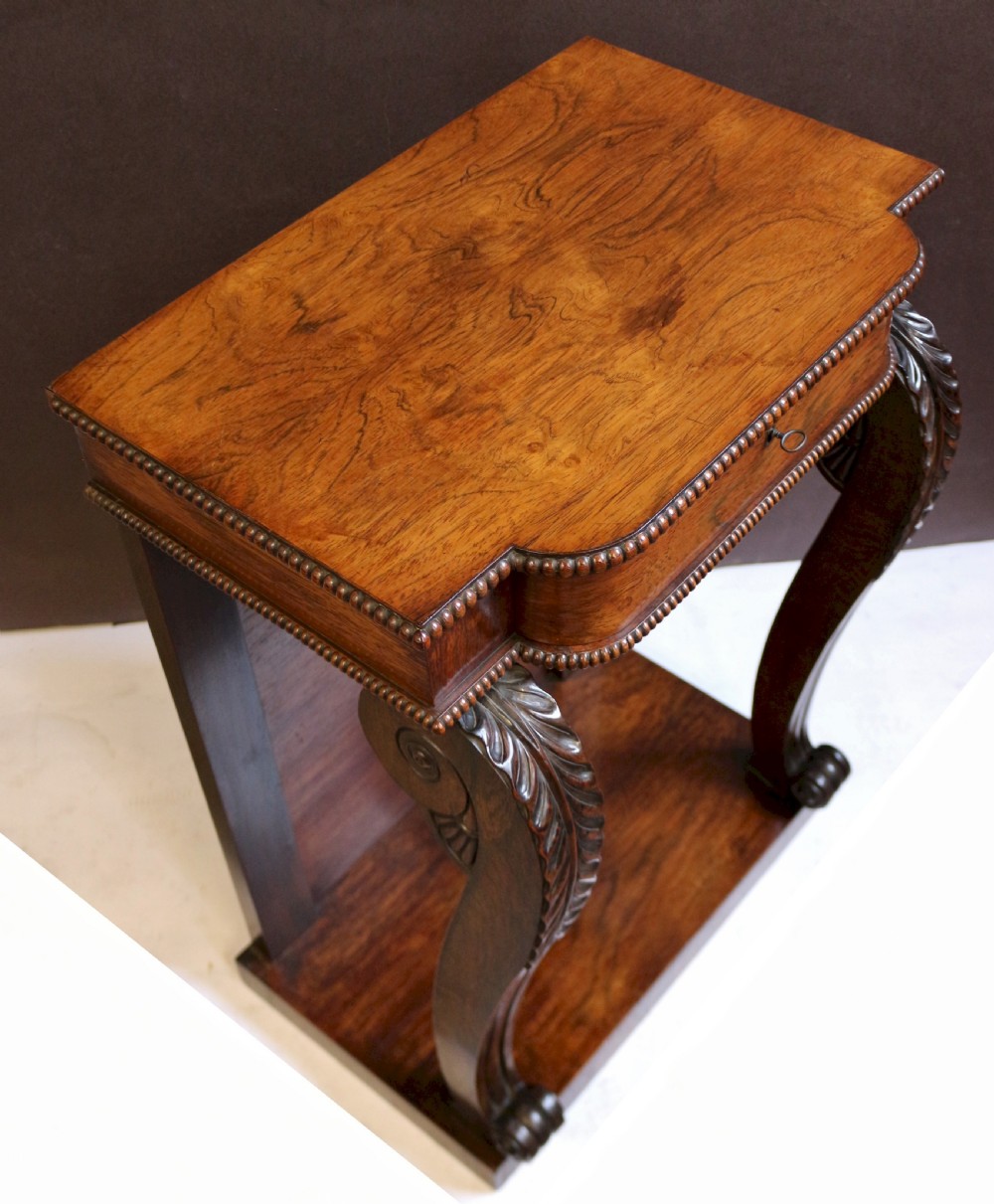 Regency Rosewood Small 1 Drawer Console Side Table View V