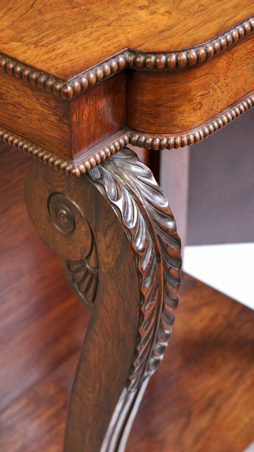 Regency Rosewood Small 1 Drawer Console Side Table View VI