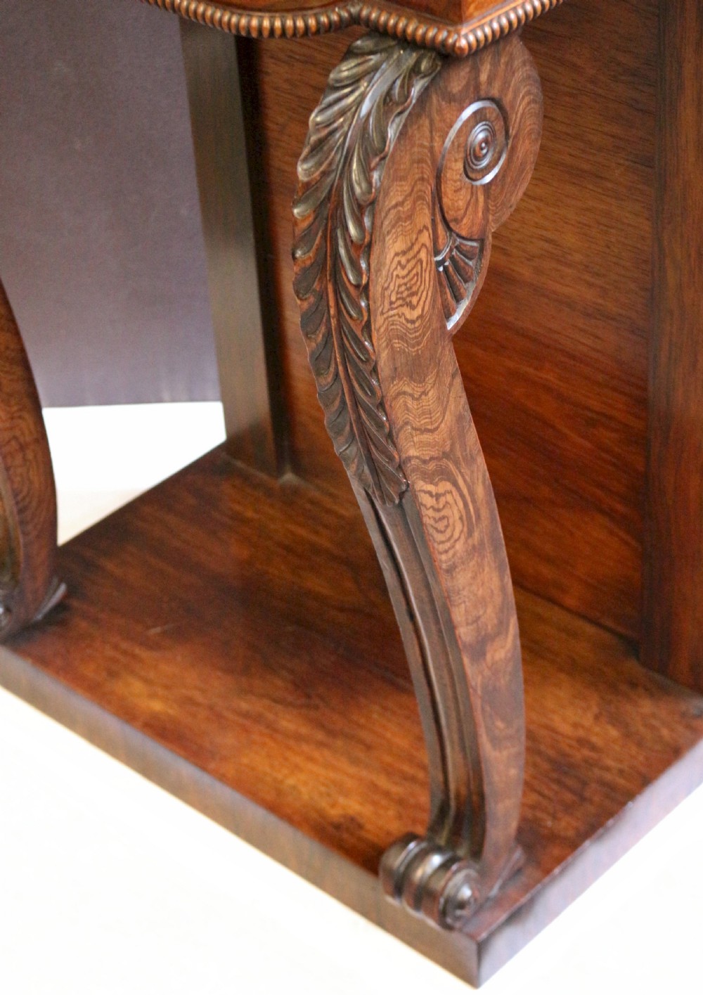 Regency Rosewood Small 1 Drawer Console Side Table View VII