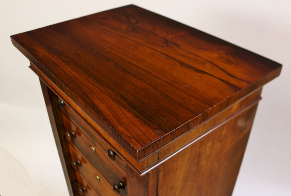 Early Victorian Rosewood 7 Drawer Wellington Specimen Chest View X