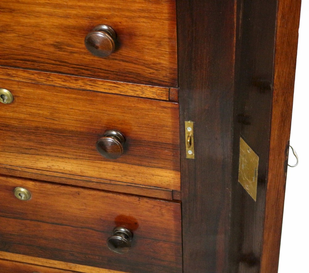 Early Victorian Rosewood 7 Drawer Wellington Specimen Chest View XII
