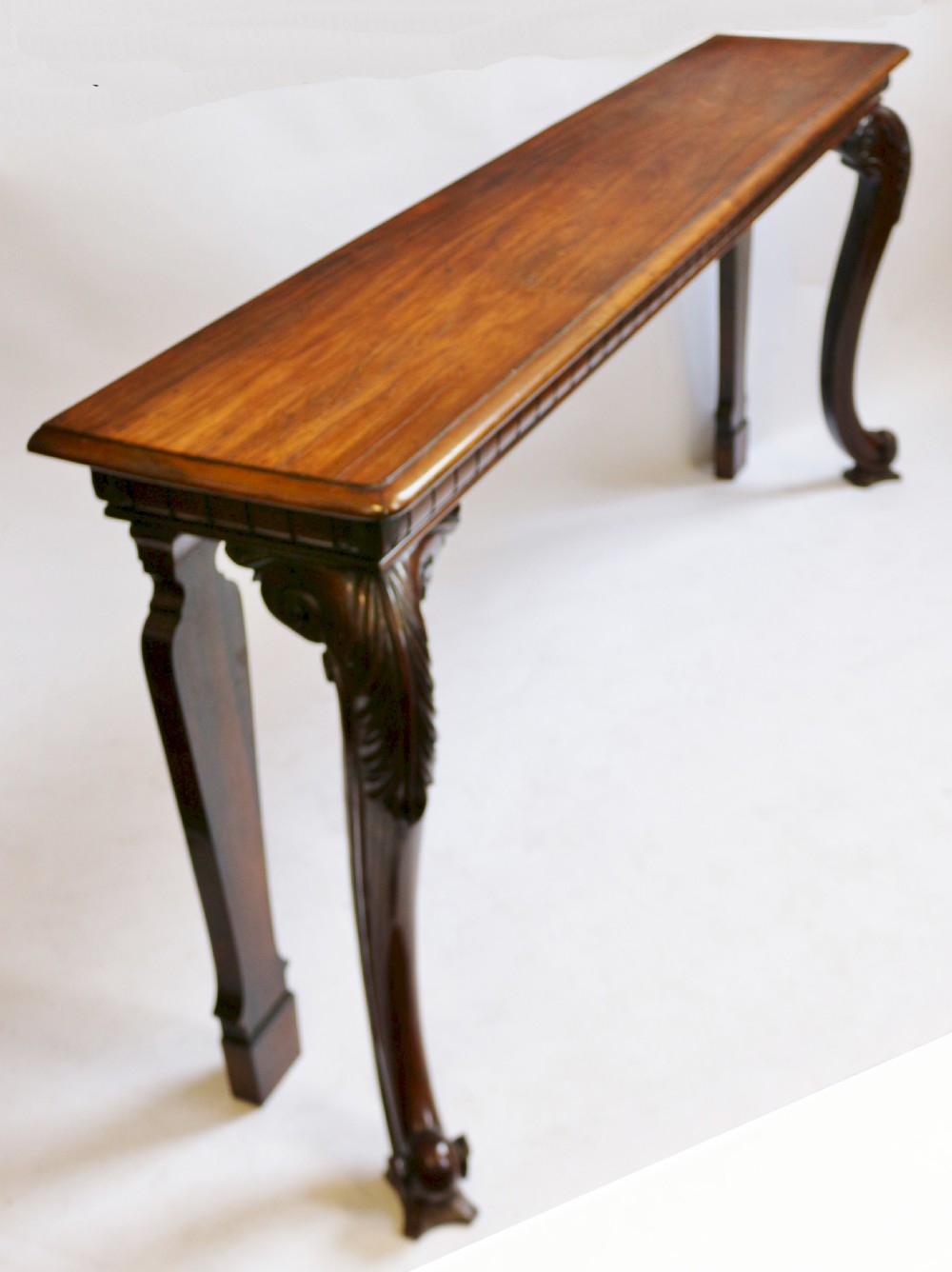 William 1V Rosewood Slim Console Table on Cabriole Legs View III