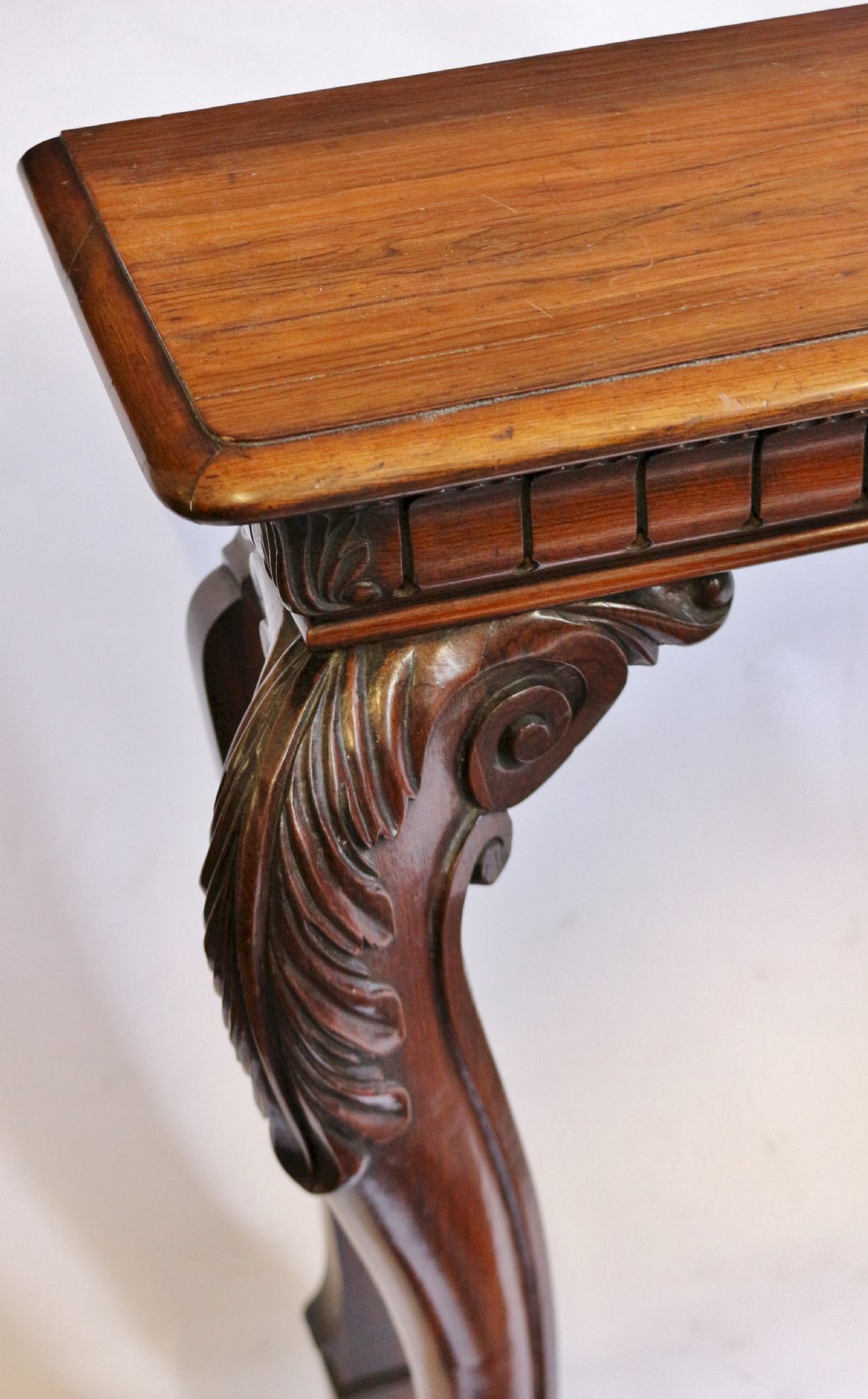 William 1V Rosewood Slim Console Table on Cabriole Legs View V
