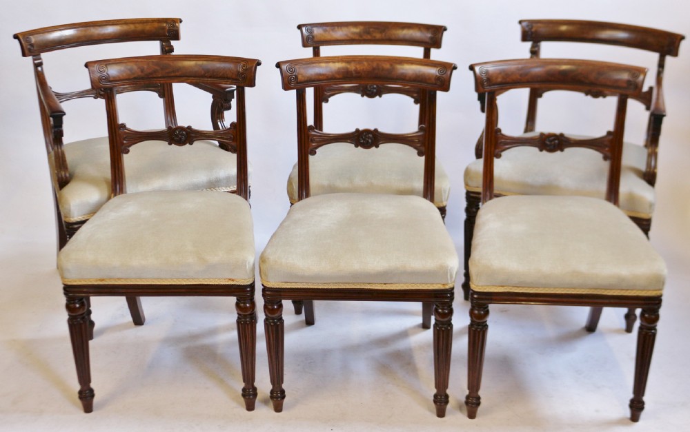 George 1V Mahogany Set of 4 & 2 Dining Chairs View II