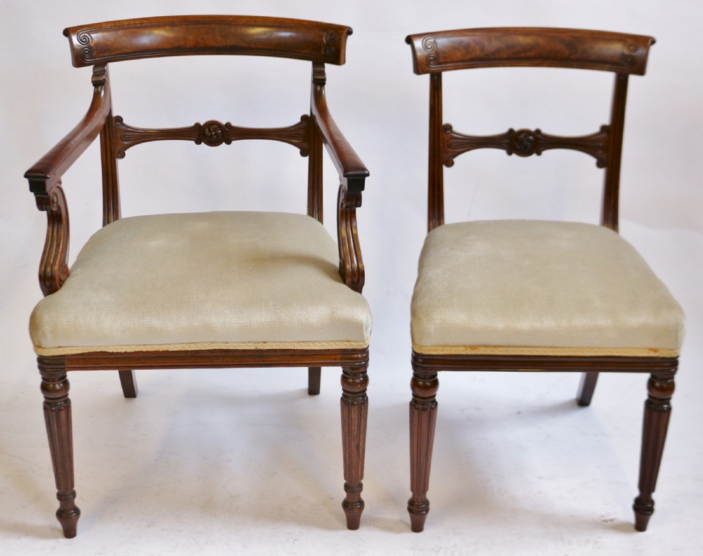 George 1V Mahogany Set of 4 & 2 Dining Chairs View III