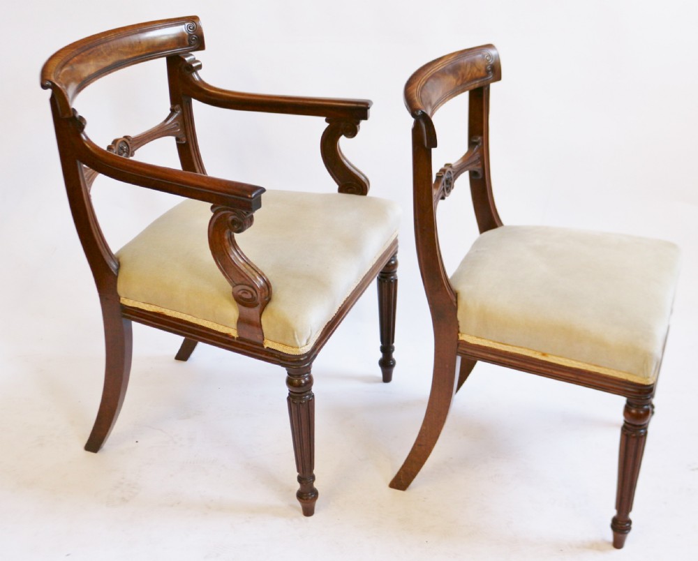 George 1V Mahogany Set of 4 & 2 Dining Chairs View VII