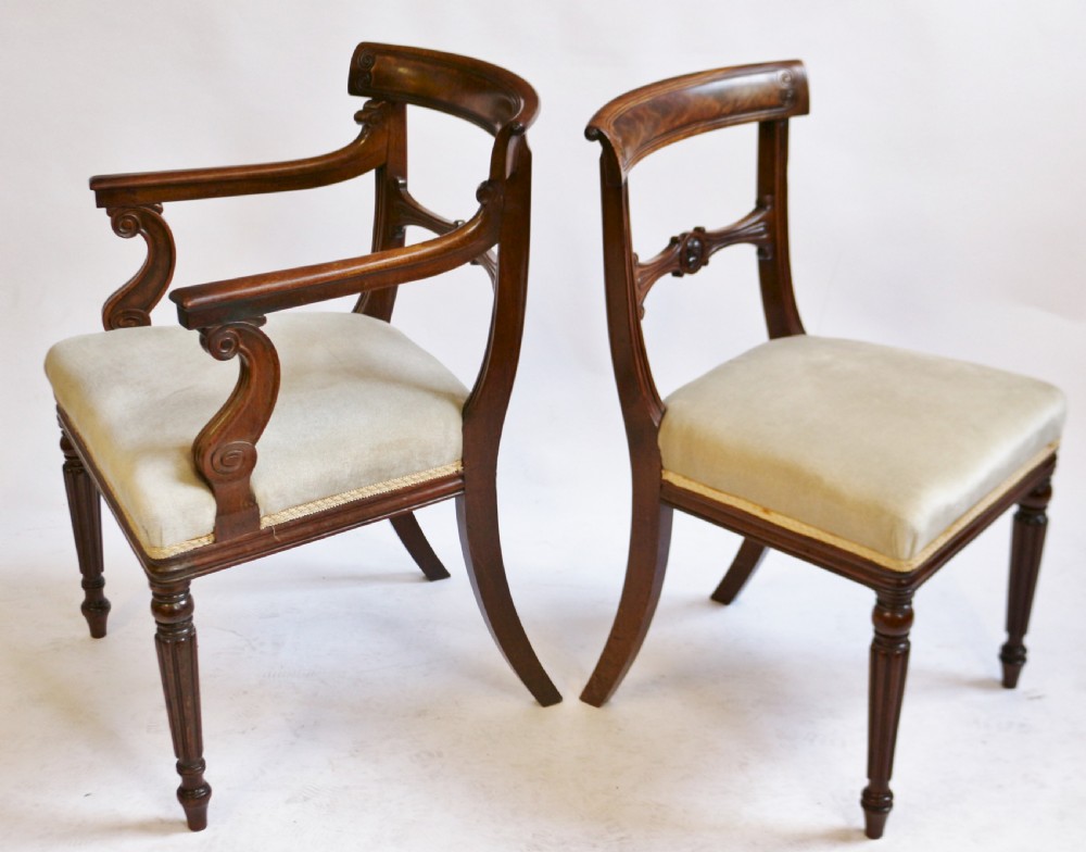 George 1V Mahogany Set of 4 & 2 Dining Chairs View VIII