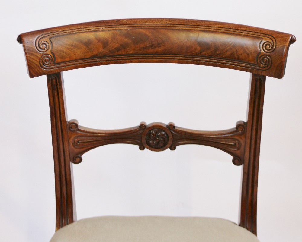 George 1V Mahogany Set of 4 & 2 Dining Chairs View X