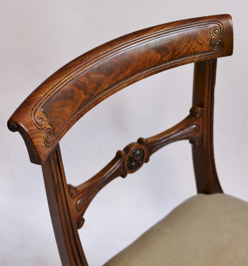 George 1V Mahogany Set of 4 & 2 Dining Chairs View XIII