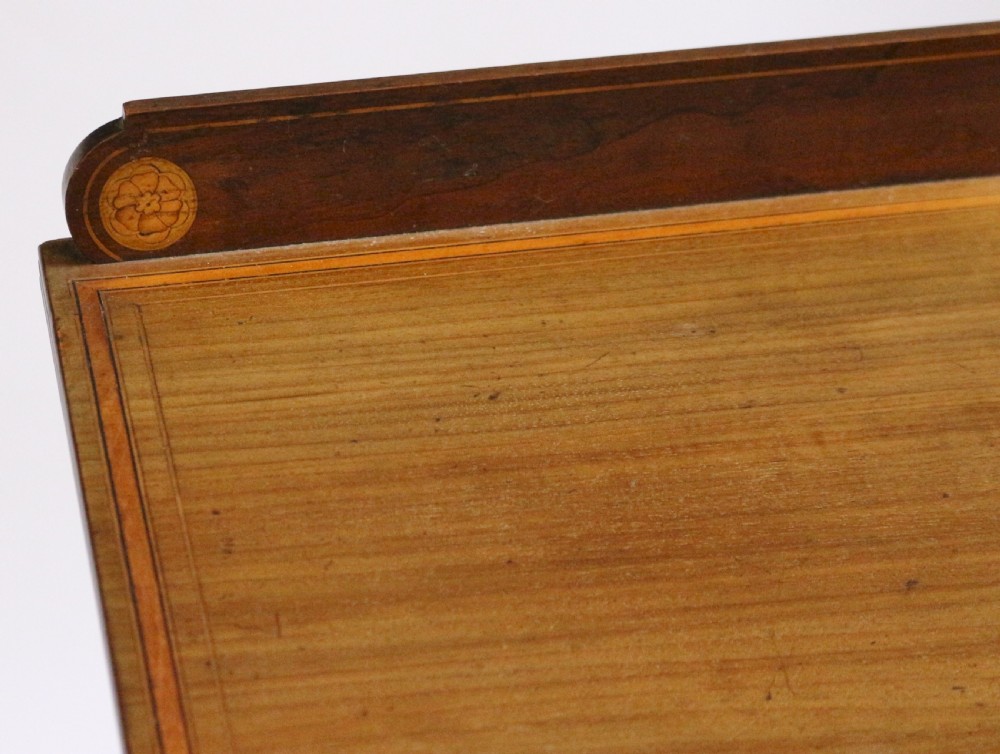 Edwardian Mahogany Inlaid 2 Drawer Side Table View VI