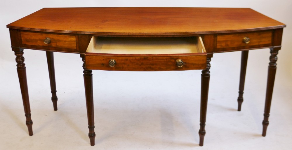 George 1V Mahogany 1 Drawer 6 Leg Side Serving Table View II