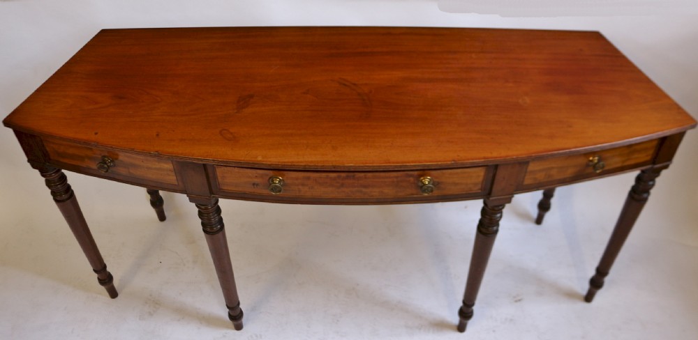 George 1V Mahogany 1 Drawer 6 Leg Side Serving Table View III