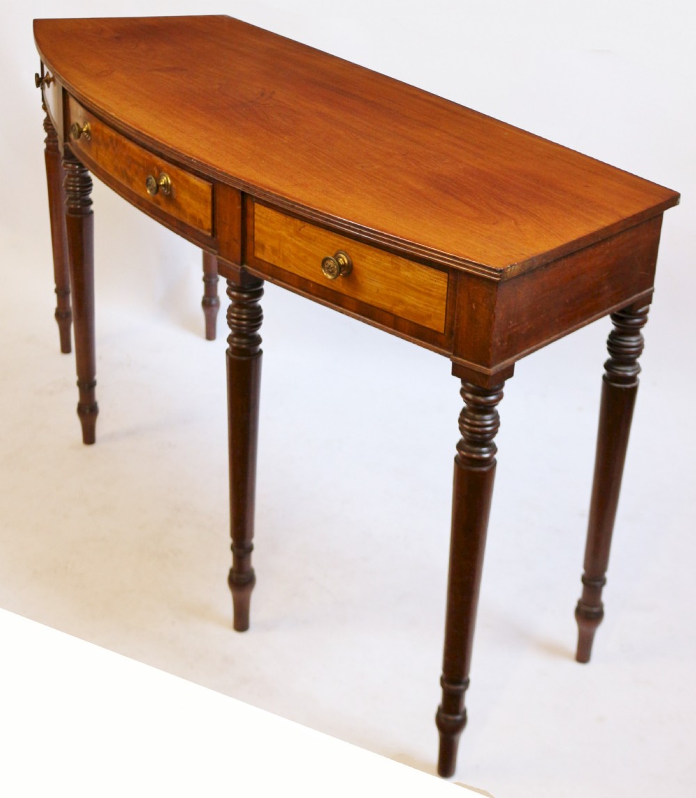 George 1V Mahogany 1 Drawer 6 Leg Side Serving Table View V