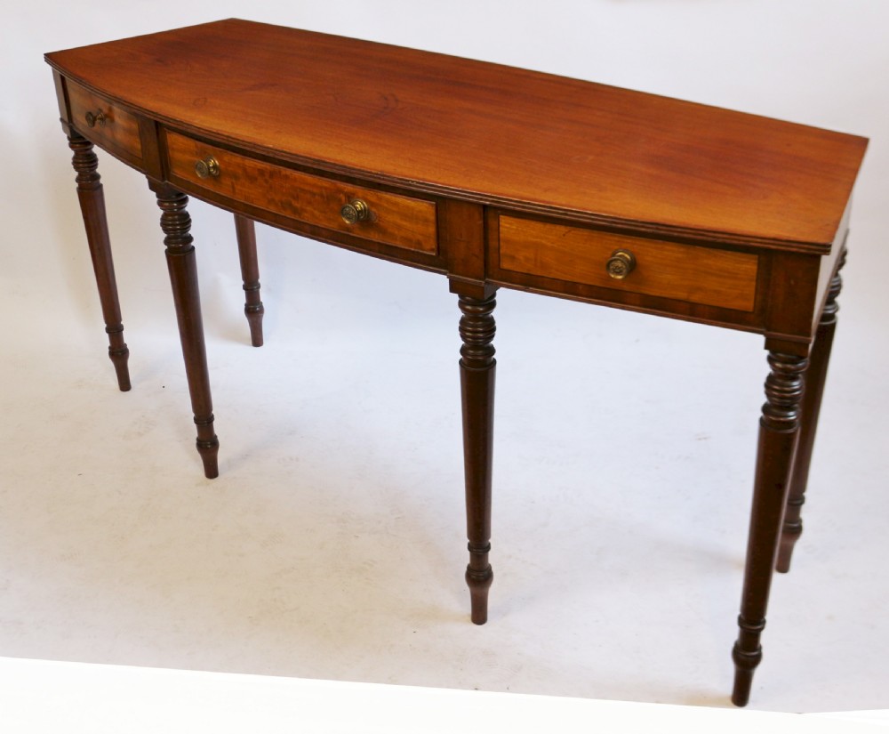 George 1V Mahogany 1 Drawer 6 Leg Side Serving Table View VI