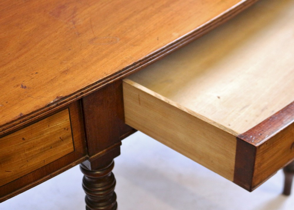 George 1V Mahogany 1 Drawer 6 Leg Side Serving Table View VII