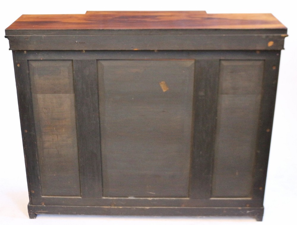 Fine Quality William 1V Figured Rosewood Breakfront Dwarf Open Bookcase View IX