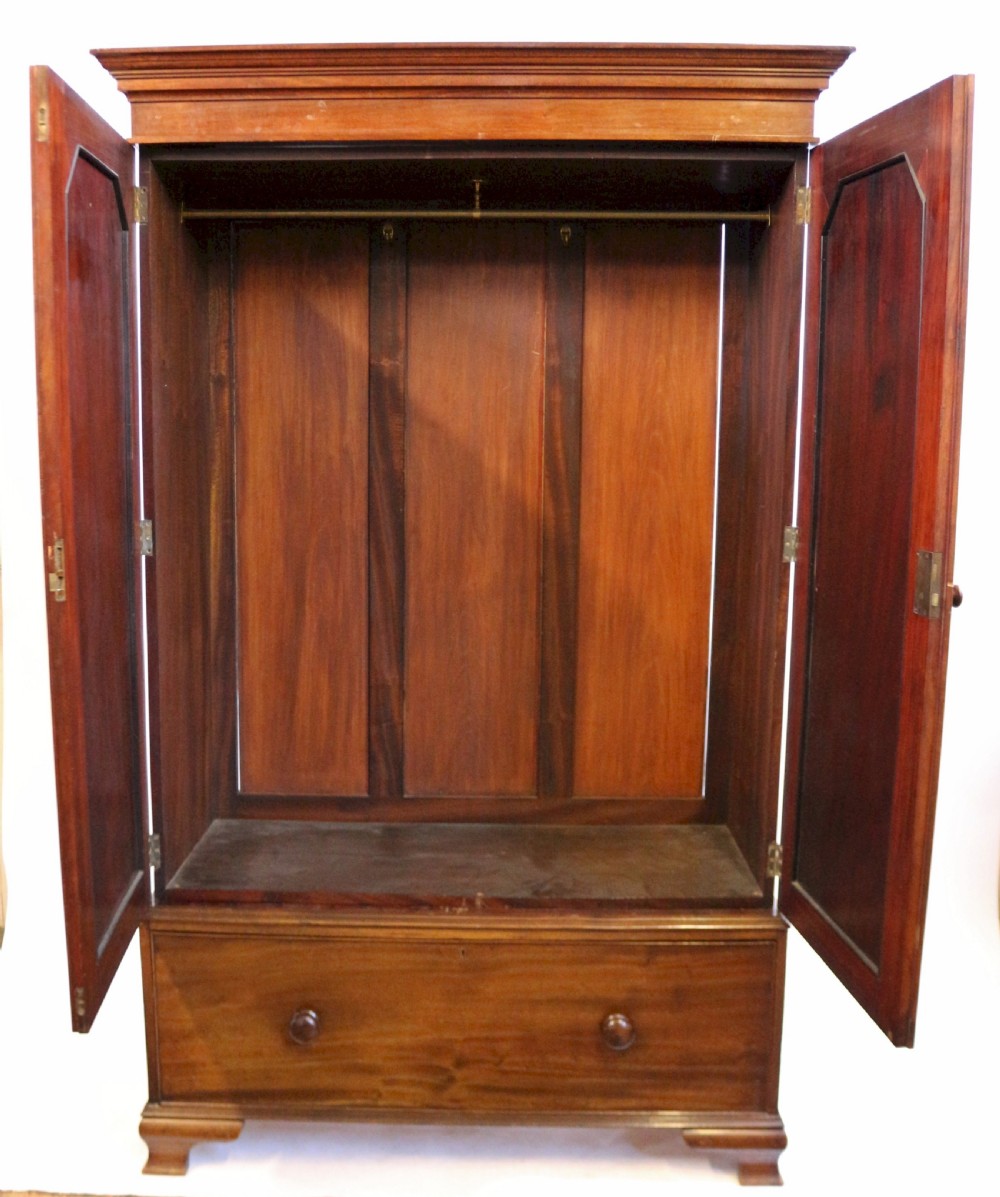 Edwardian 'Georgian Style' Mahogany 2 Door Wardrobe View II