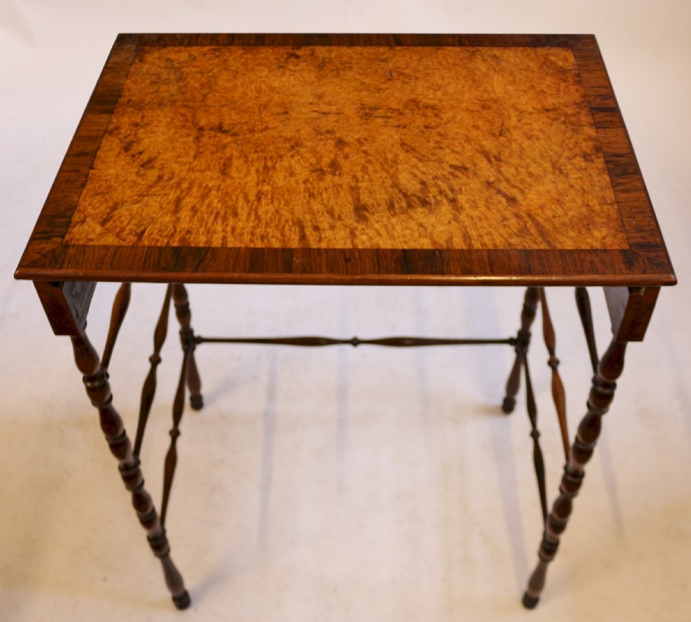 A Fine Regency Nest of Four Tables with Specimen Veneered Tops attributable to Gillows of Lancaster View X