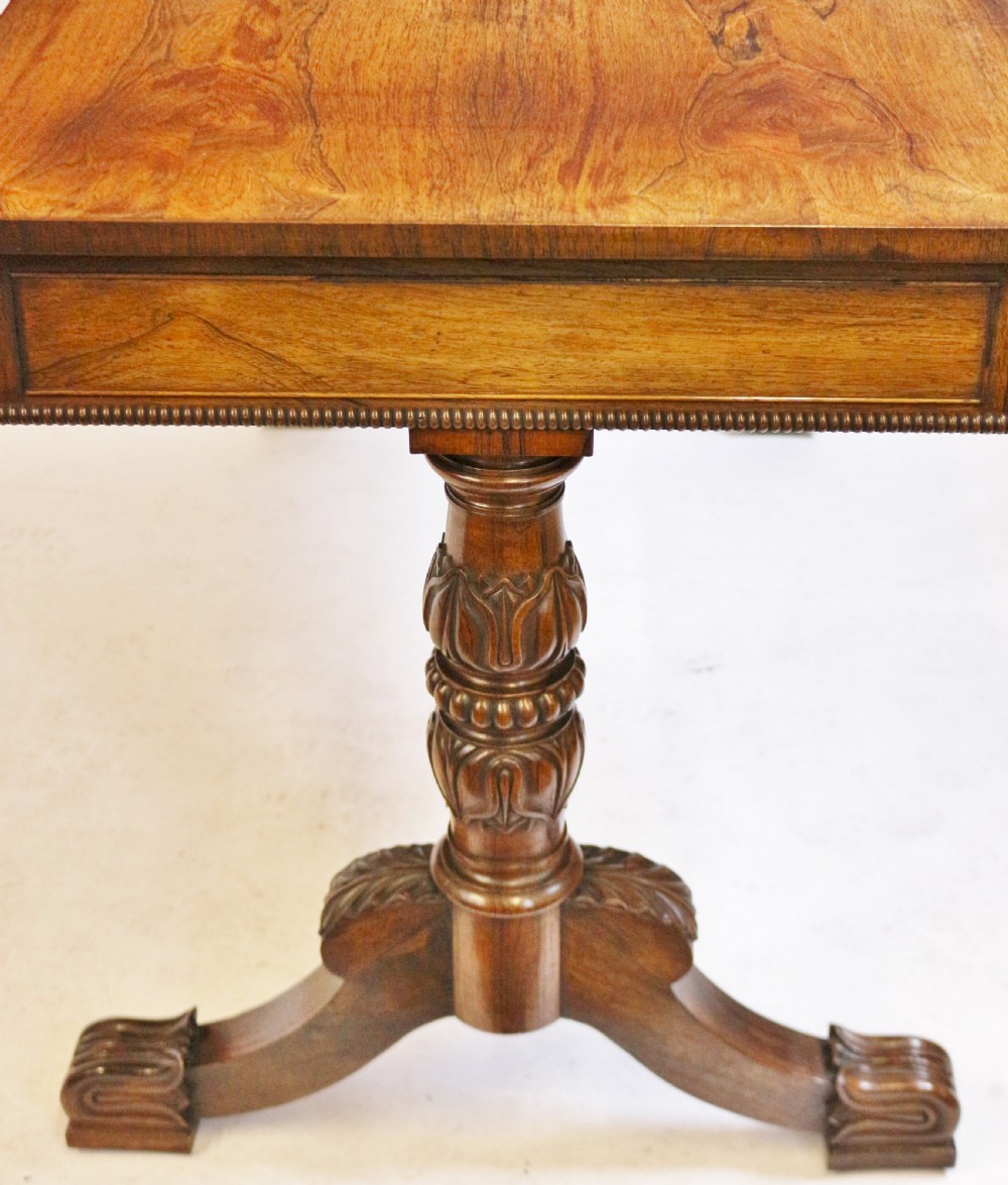 Regency Rosewood 2 Drawer End Support Centre Table View VIII