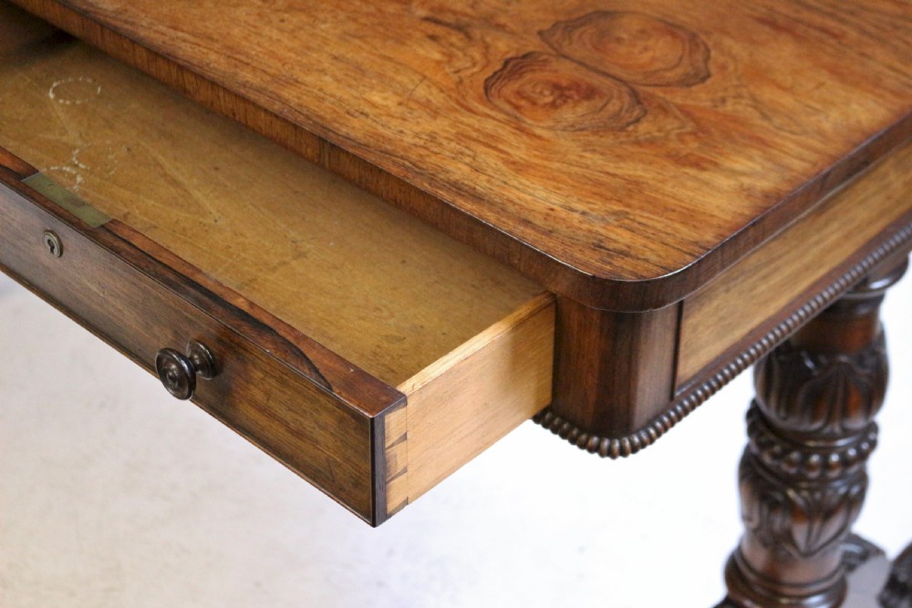 Regency Rosewood 2 Drawer End Support Centre Table View X