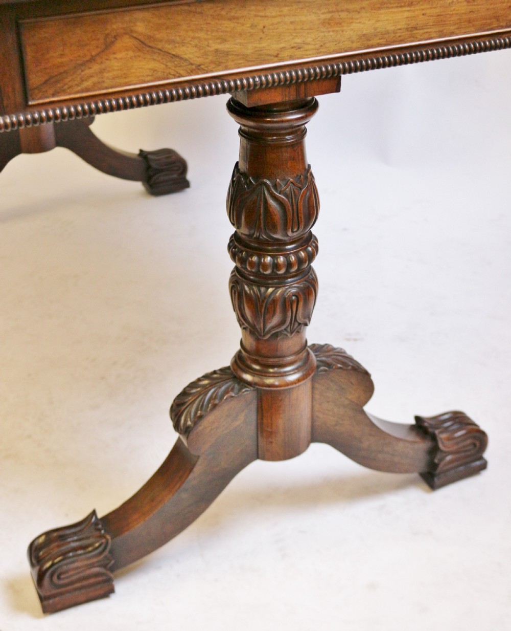 Regency Rosewood 2 Drawer End Support Centre Table View XII