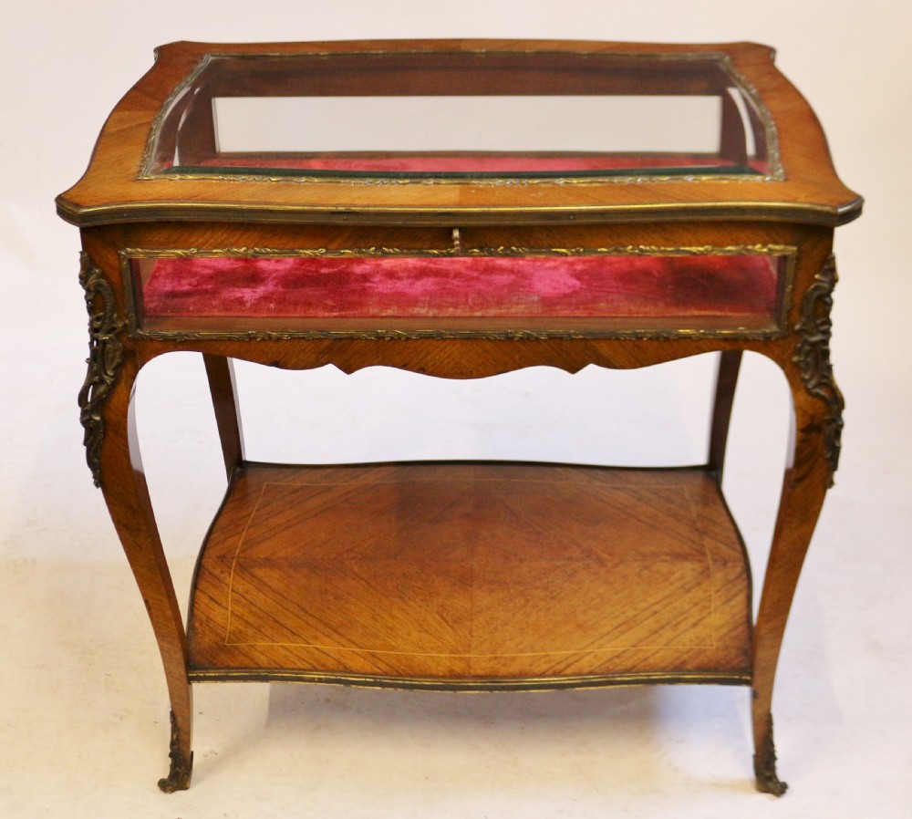 Late 19C Kingwood Ormolu Mounted Bijouterie Table