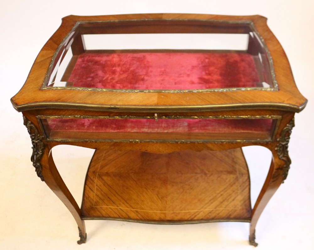 Late 19C Kingwood Ormolu Mounted Bijouterie Table View II