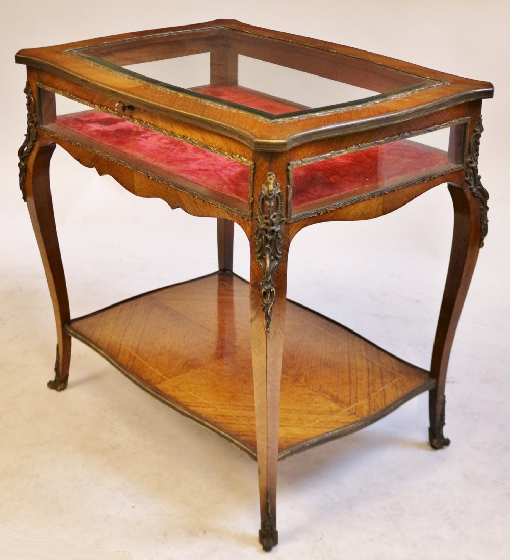Late 19C Kingwood Ormolu Mounted Bijouterie Table View V