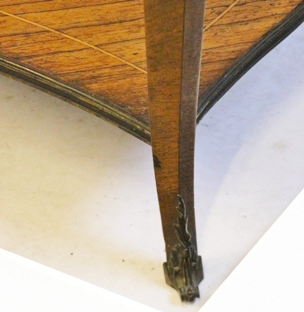 Late 19C Kingwood Ormolu Mounted Bijouterie Table View VIII