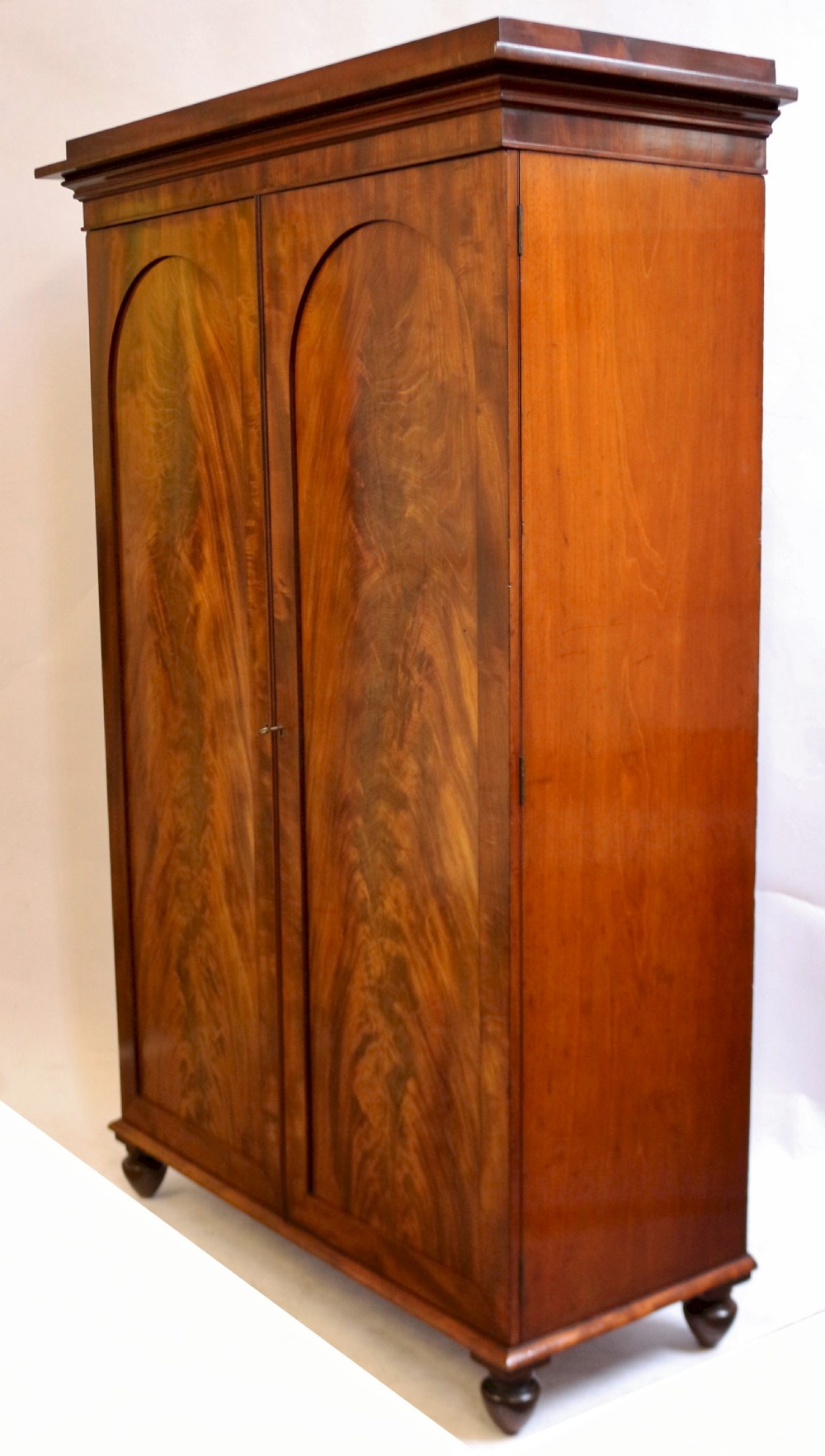 George 1V Flared Mahogany 2 Door Wardrobe View IV