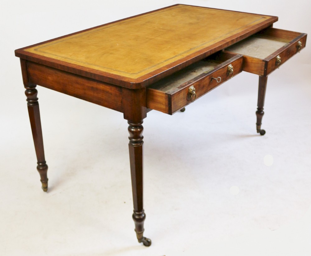 George 1V Mahogany 2 Drawer Writing Table View II