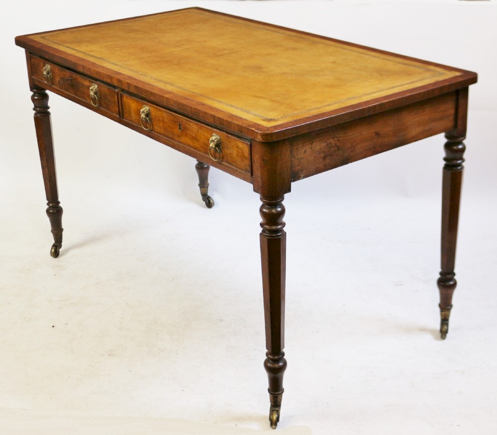 George 1V Mahogany 2 Drawer Writing Table View III