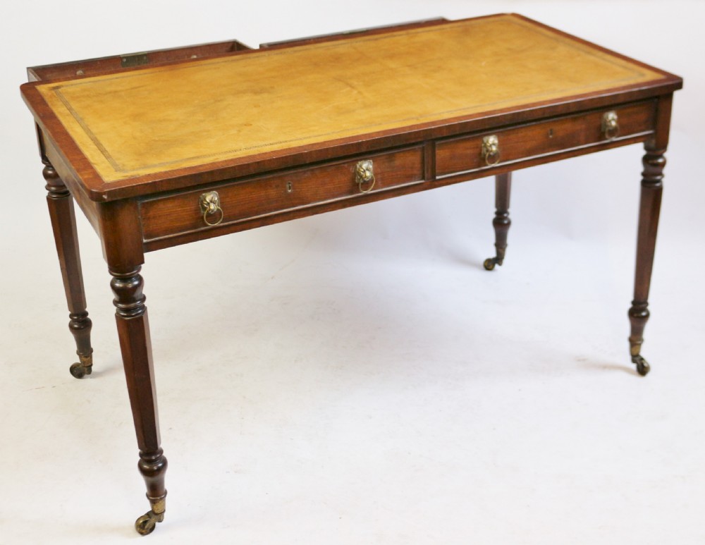 George 1V Mahogany 2 Drawer Writing Table View IV