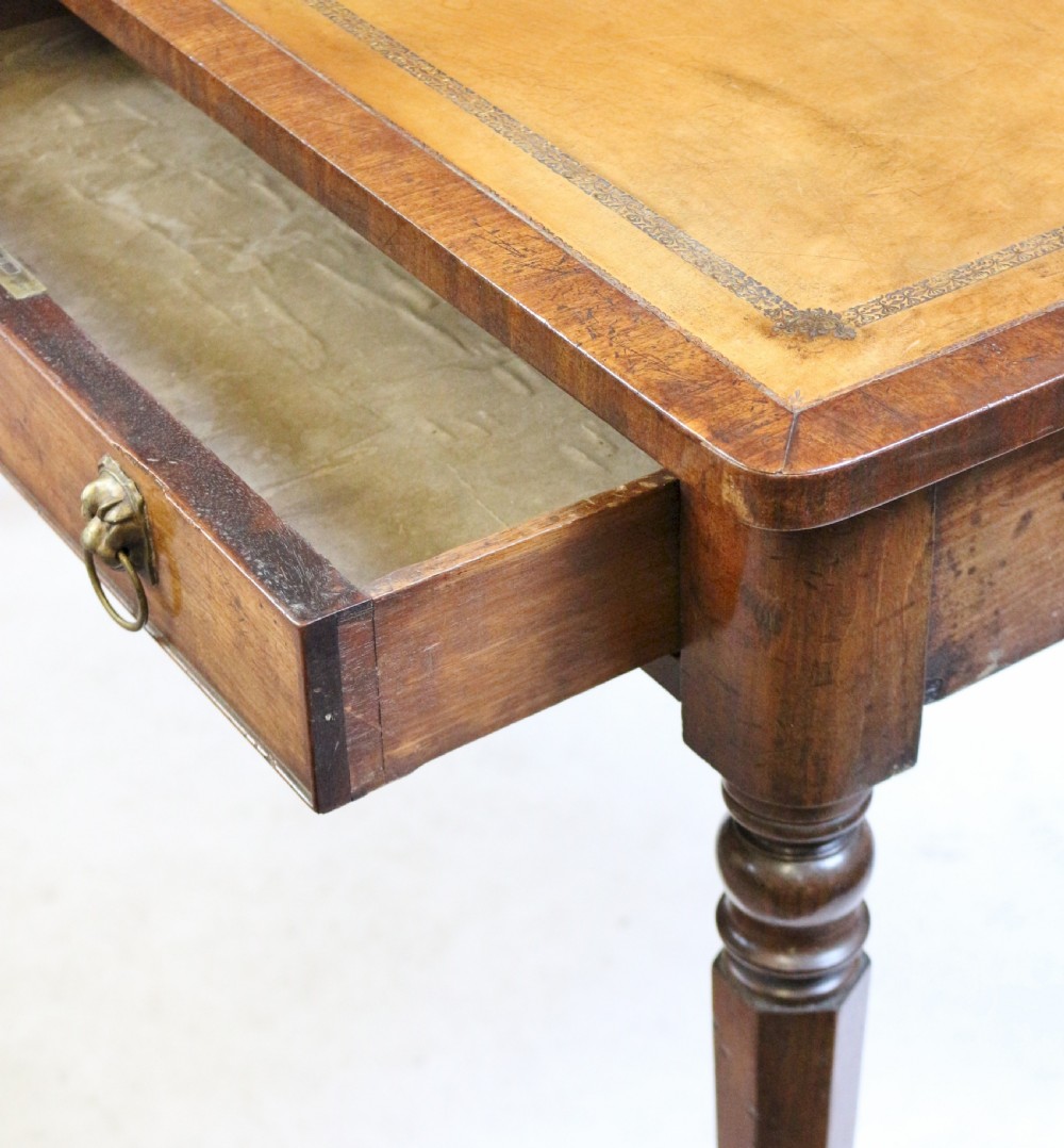 George 1V Mahogany 2 Drawer Writing Table View VIII