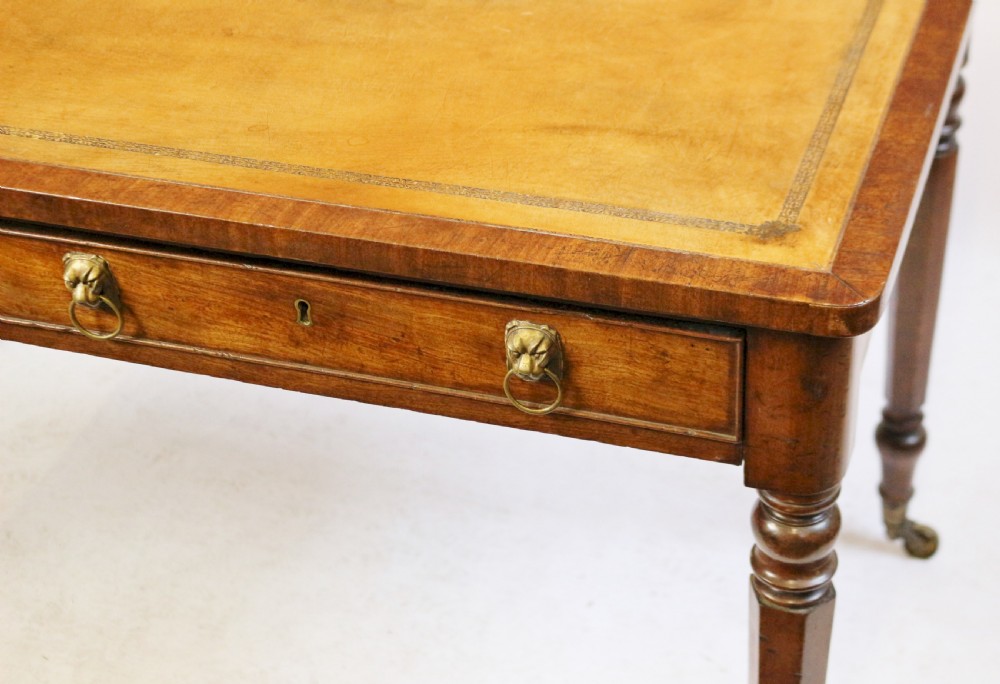 George 1V Mahogany 2 Drawer Writing Table View IX