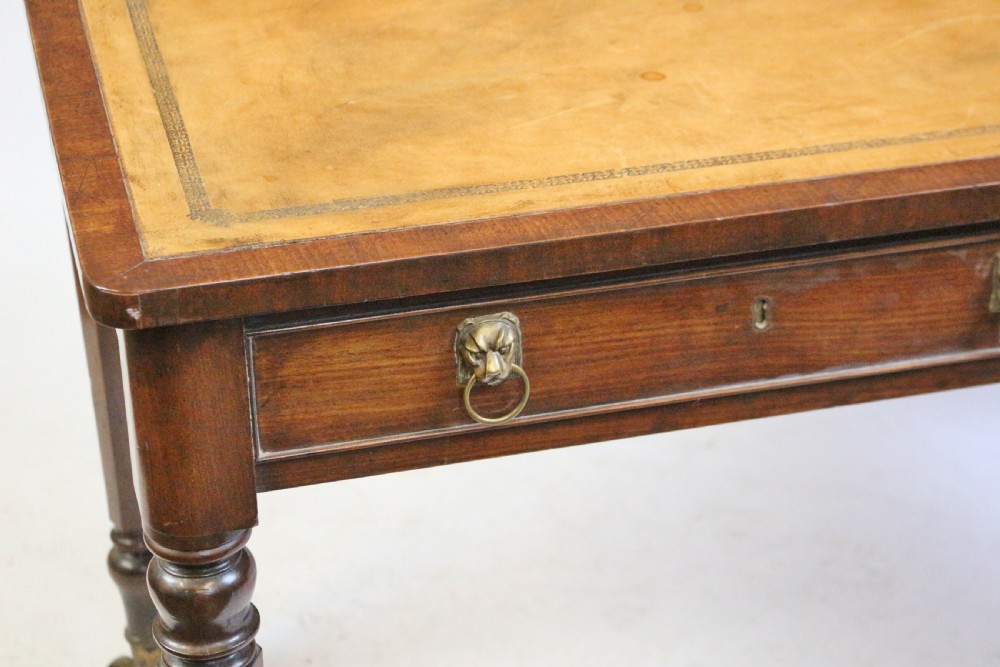 George 1V Mahogany 2 Drawer Writing Table View X