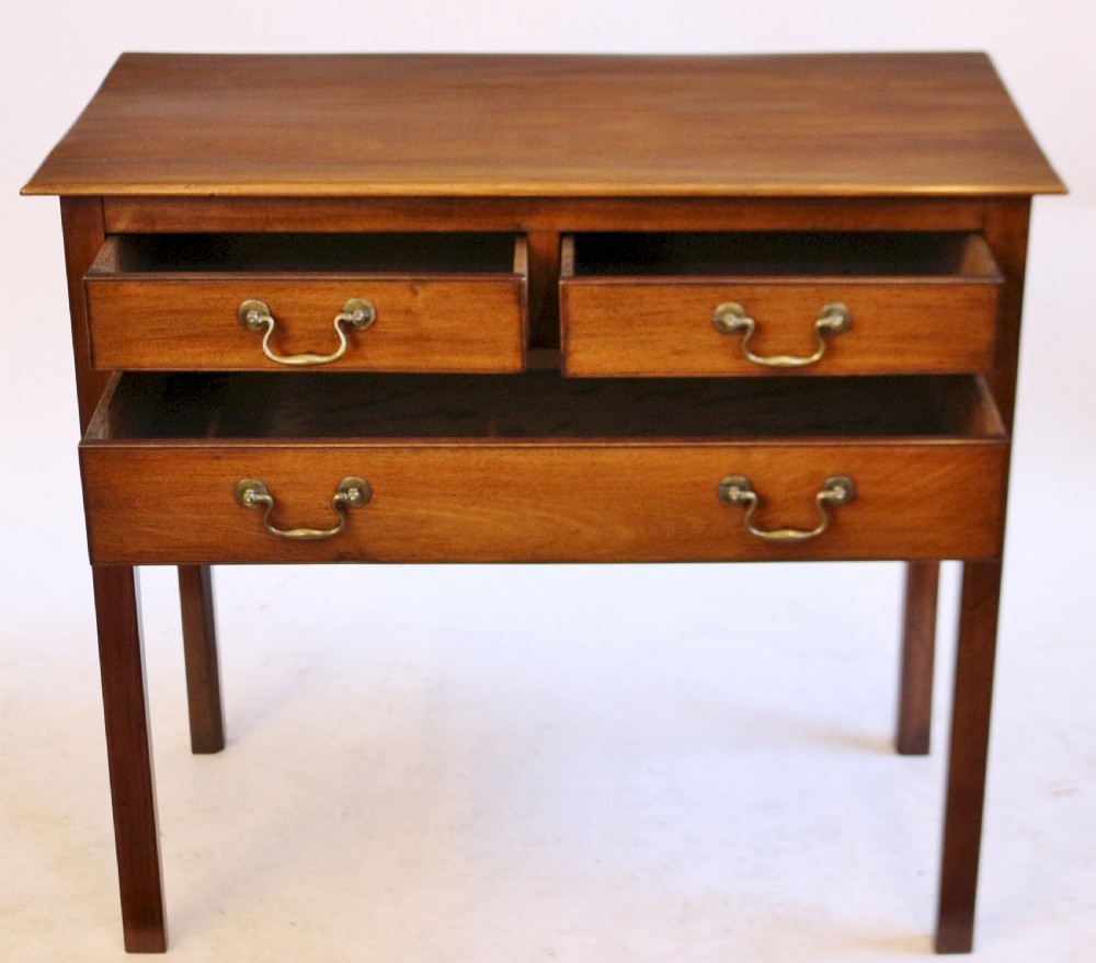 George 111 Mahogany 3 Drawer Lowboy Side Table View II