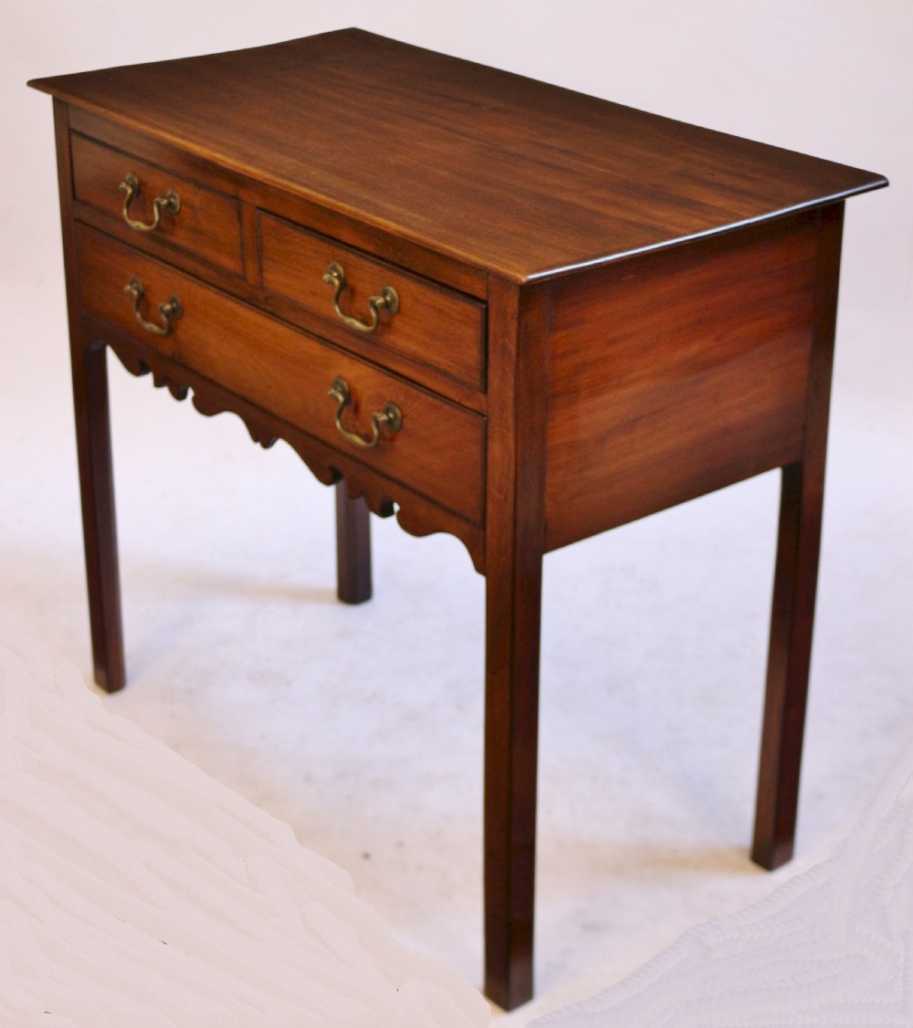 George 111 Mahogany 3 Drawer Lowboy Side Table View IV