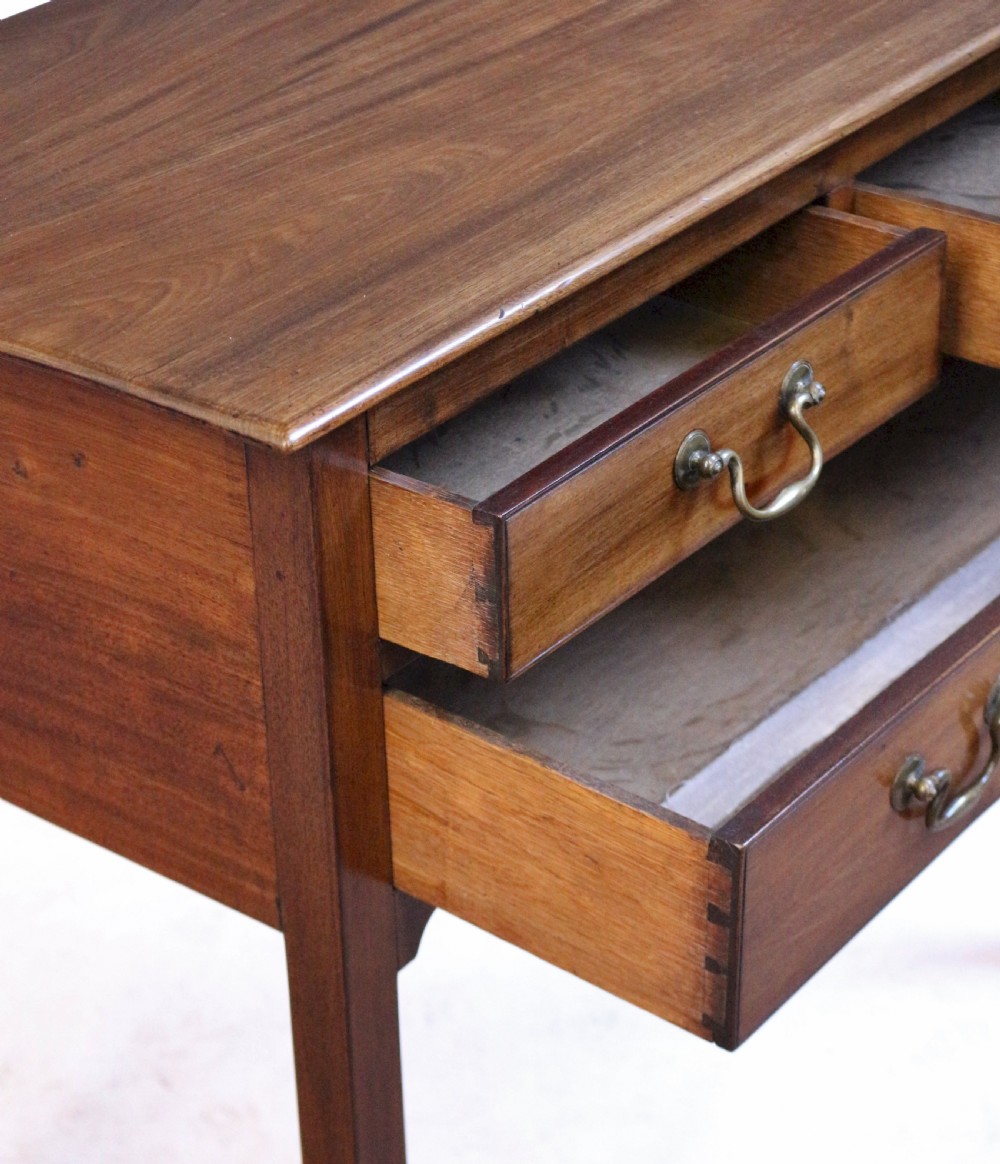 George 111 Mahogany 3 Drawer Lowboy Side Table View VI