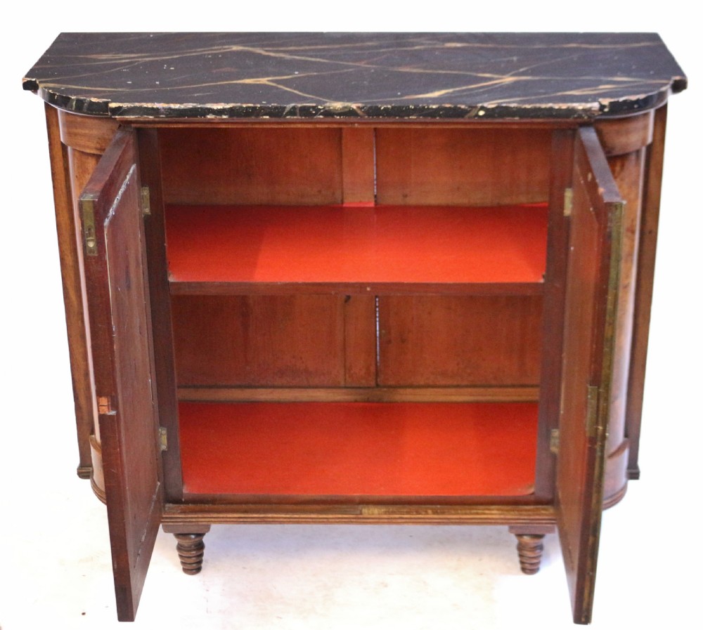 Regency Mahogany 2 Door Side Cabinet with Faux Marble Top View IV