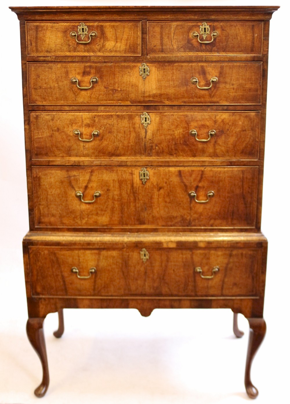 George 11 Figured Walnut Chest on Stand