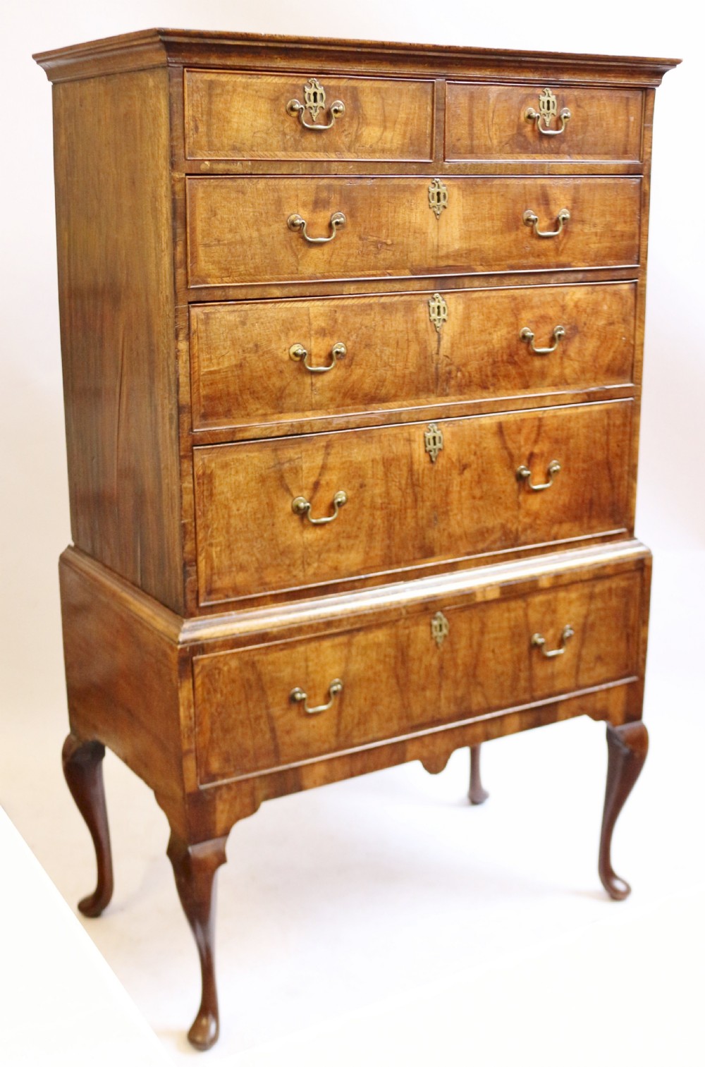 George 11 Figured Walnut Chest on Stand View II
