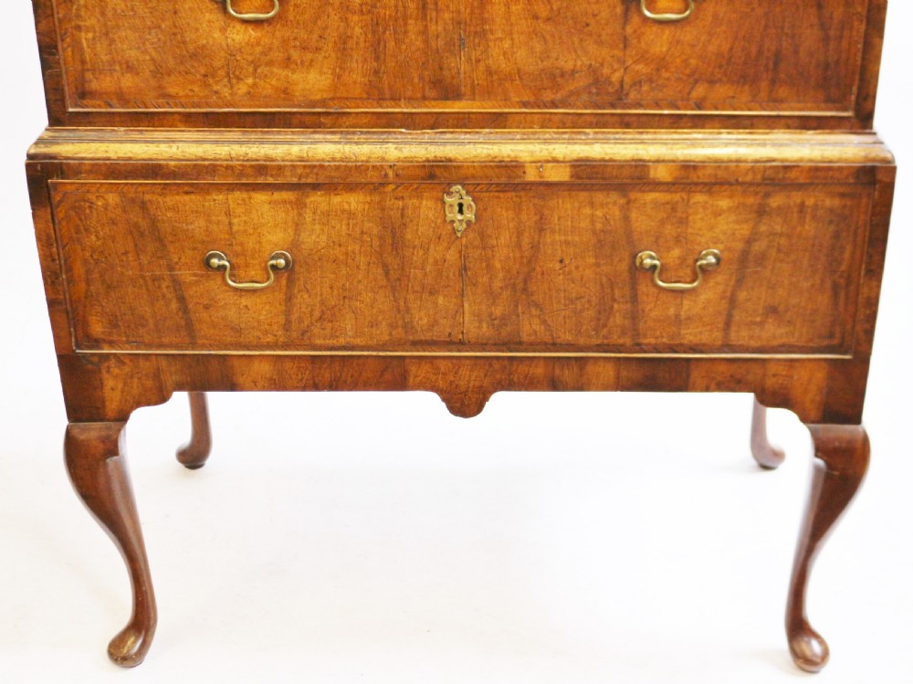 George 11 Figured Walnut Chest on Stand View V