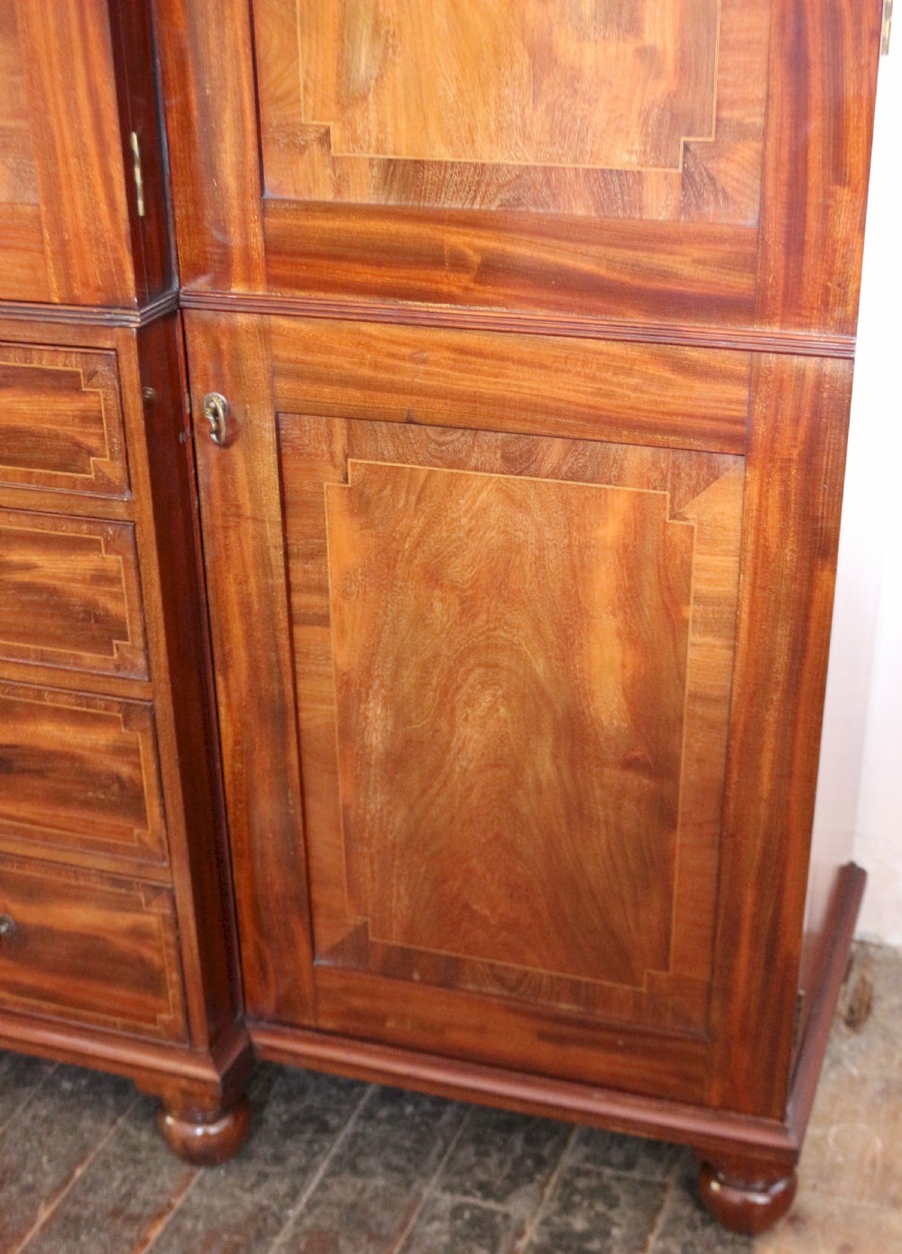 19C Mahogany Large 4 Door Breakfront Wardrobe View VII