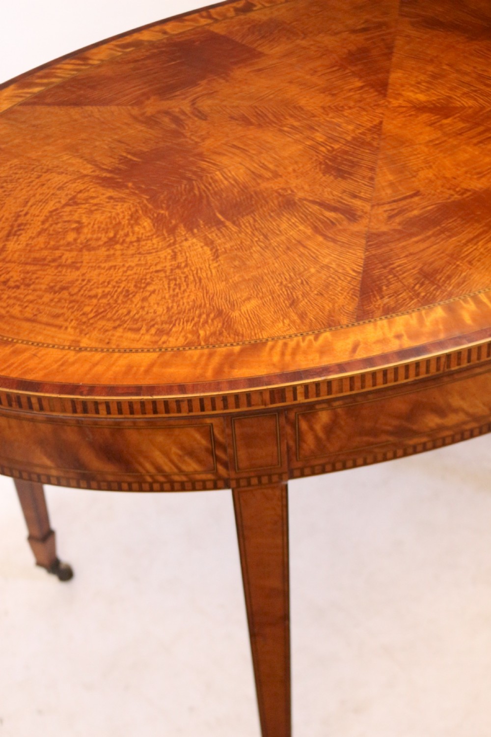Edwardian Satinwood Inlaid Oval Centre Table View VII