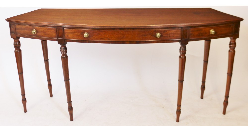 Regency Mahogany 1 Drawer 6 Leg Side Serving Table